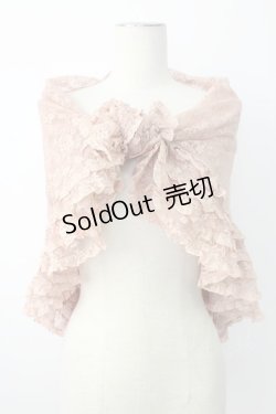 画像1: PINK HOUSE / 総レース大判スカーフ  ピンク T-25-12-17-050-LO-ZA-SA-ZT