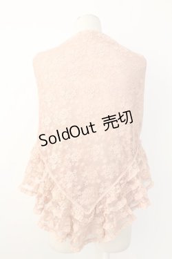 画像2: PINK HOUSE / 総レース大判スカーフ  ピンク T-25-12-17-050-LO-ZA-SA-ZT