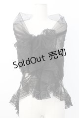 WONDERFUL WORLD / チュール大判スカーフ  ブラック T-25-12-17-051-LO-ZA-SA-ZT