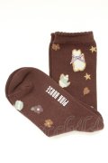 PINK HOUSE / ネコマカロン柄ソックス  ブラウン T-25-12-17-054-LO-ZA-SA-ZT