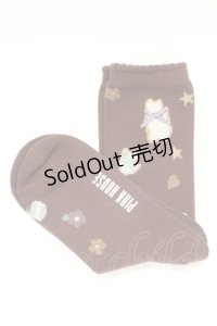 PINK HOUSE / ネコマカロン柄ソックス  ブラウン T-25-12-17-054-LO-ZA-SA-ZT