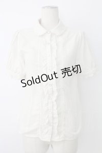 axes femme / カメオ付アンティークブラウス  アイボリー T-25-12-17-008-AX-BL-SA-ZT