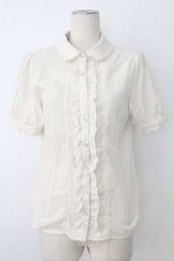 画像1: axes femme / カメオ付アンティークブラウス  アイボリー T-25-12-17-008-AX-BL-SA-ZT