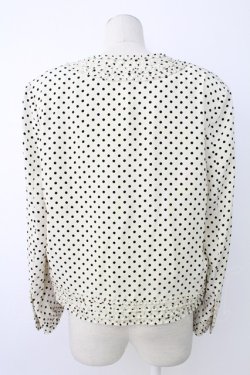 画像2: KANEKO ISAO / 水玉フリルノーカラー薄手ジャケット  ベージュ T-25-12-17-011-EL-JA-SA-ZT