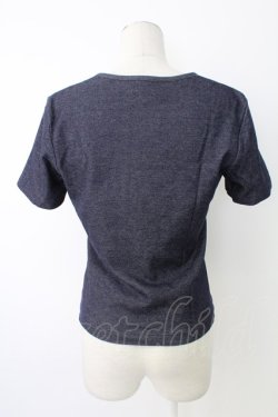 画像2: INGEBORG / カメリアロゴプリント半袖カットソー  ネイビー T-25-12-17-015-LO-TO-SA-ZT