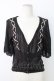 画像1: axes femme / レースアップＸ透かしカーデ  黒 T-25-12-17-018-AX-TO-SA-ZT (1)
