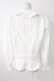 画像2: INGEBORG / 2つリボンノーカラー長袖ブラウス  ホワイト T-25-12-17-002-LO-BL-SA-ZT (2)