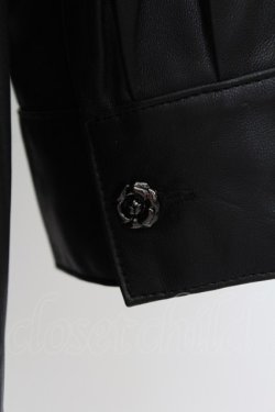 画像3: INGEBORG / エコレザーシャツジャケット  黒 T-25-12-17-019-LO-JA-SA-ZT
