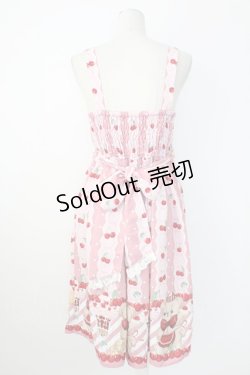 画像2: axes femme Kawaii / クマパフェ総柄ジャンスカ  ピンク T-25-12-17-021-AX-OP-SA-ZT526