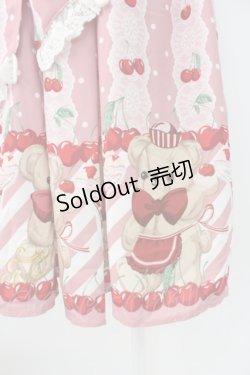 画像3: axes femme Kawaii / クマパフェ総柄ジャンスカ  ピンク T-25-12-17-021-AX-OP-SA-ZT526