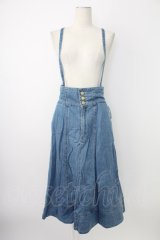 axes femme / サス付イレヘムデニムスカート L 青デニム T-25-12-17-024-AX-SK-SA-ZT