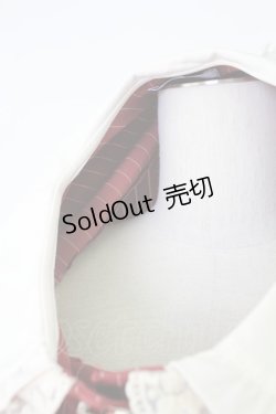 画像4: axes femme POETIQUE / フリルビッグ襟半袖ワンピース  ボルドーＸ白 T-25-12-17-026-AX-OP-SA-ZT526