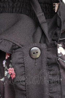 画像3: axes femme / フラワープリント編み下げジャンパースカート  黒 T-25-12-17-028-AX-OP-SA-ZT