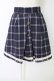 画像1: axes femme / チェック&裾レーススカート  青チェック T-25-12-17-030-AX-SK-SA-ZT (1)