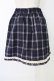 画像2: axes femme / チェック&裾レーススカート  青チェック T-25-12-17-030-AX-SK-SA-ZT (2)