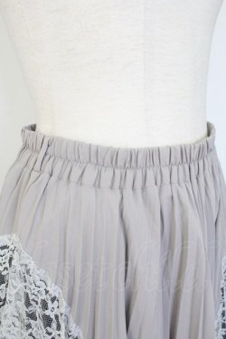 画像3: axes femme / プリーツ切り替えイレヘムスカート  グレーＸネイビー T-25-12-17-031-AX-SK-SA-ZT