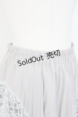 画像3: axes femme / プリーツ切り替えイレヘムスカート  グレーＸネイビー T-25-12-17-031-AX-SK-SA-ZT527