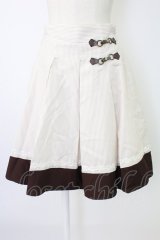 axes femme / ビット付きバイカラーストライプスカート  ブラウン T-25-12-17-032-AX-SK-SA-ZT