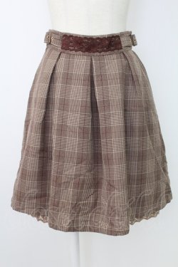 画像1: axes femme / サイドベルトタックキュロット  ブラウン T-25-12-17-033-AX-PA-SA-ZT