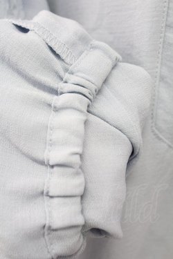 画像6: axes femme / 袖刺繍チャイナ釦シャツワンピース M サックス T-25-12-18-022-AX-OP-SA-ZT