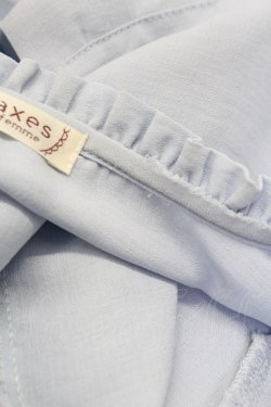 画像7: axes femme / 袖刺繍チャイナ釦シャツワンピース M サックス T-25-12-18-022-AX-OP-SA-ZT