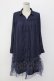 画像1: axes femme / チュール重ねチュニック M ネイビー T-25-12-18-023-AX-OP-SA-ZT (1)