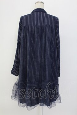 画像2: axes femme / チュール重ねチュニック M ネイビー T-25-12-18-023-AX-OP-SA-ZT