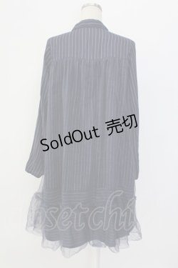 画像2: axes femme / チュール重ねチュニック M ネイビー T-25-12-18-023-AX-OP-SA-ZT452