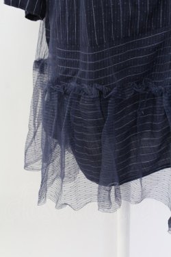 画像4: axes femme / チュール重ねチュニック M ネイビー T-25-12-18-023-AX-OP-SA-ZT