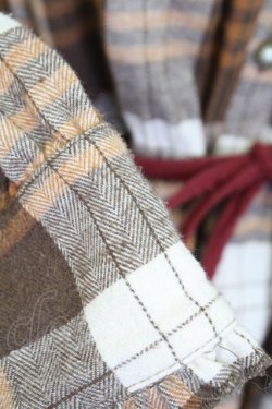 画像6: axes femme / ハイネックチェック長袖ワンピース  ブラウン T-25-12-18-025-AX-OP-SA-ZT