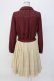 画像2: axes femme / チュール切り替えシャツワンピース  ボルドーＸ生成り T-25-12-18-026-AX-OP-SA-ZT (2)