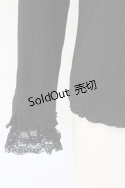 画像5: axes femme / キラキラお花ビジューリブプルオーバー  ブラック T-25-12-18-003-AX-TO-SA-ZT