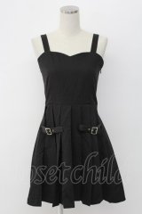 Ank Rouge / サイドベルトジャンパースカート  黒 T-25-12-18-027-CA-OP-SA-ZT