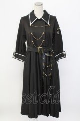 IRO+IRO / 大人パンクＸマリンセーラー風ワンピース M 黒 T-25-12-18-030-LO-OP-SA-ZT