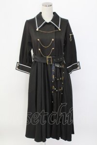 IRO+IRO / 大人パンクＸマリンセーラー風ワンピース M 黒 T-25-12-18-030-LO-OP-SA-ZT
