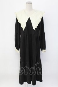 LOLITAその他(お買取対象外) / フリル襟ワンピース  黒Ｘアイボリー T-25-12-18-031-LO-OP-SA-ZT