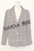 axes femme / タータンチェックジャケット M ブラウン T-25-12-18-032-AX-JA-SA-ZT436