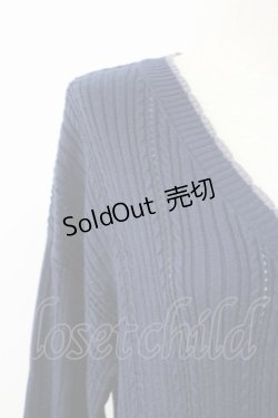 画像3: axes femme / 花刺繍ロングニットカーデ  ネイビー T-25-12-18-004-AX-TO-SA-ZT401