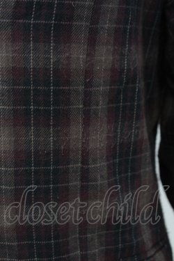 画像4: axes femme / タータンチェックジャケット M ブラウン T-25-12-18-032-AX-JA-SA-ZT