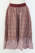 axes femme / 裾切替イレヘムスカート  ボルドー T-25-12-18-035-AX-SK-SA-ZT