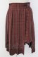 画像1: axes femme / ウエストベルトチェックプリーツ変形スカート  ボルドー T-25-12-18-036-AX-SK-SA-ZT (1)