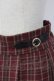 画像3: axes femme / ウエストベルトチェックプリーツ変形スカート  ボルドー T-25-12-18-036-AX-SK-SA-ZT (3)
