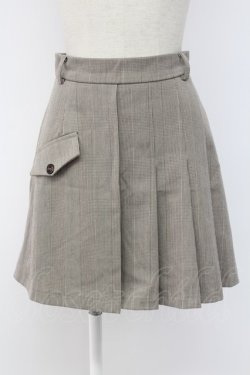 画像1: Ank Rouge / グレンチェック&ポケットスカート  ブラウン T-25-12-18-038-CA-SK-SA-ZT