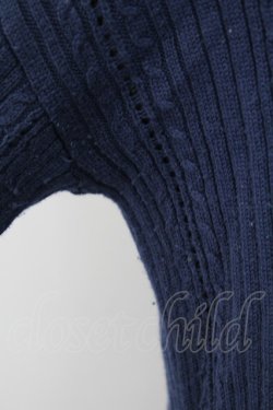 画像6: axes femme / 花刺繍ロングニットカーデ  ネイビー T-25-12-18-004-AX-TO-SA-ZT