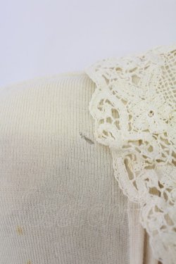 画像3: PINK HOUSE / レース襟&ニットリボン付きパールボタンカーディガン  アイボリー T-25-12-18-039-LO-TO-SA-ZT