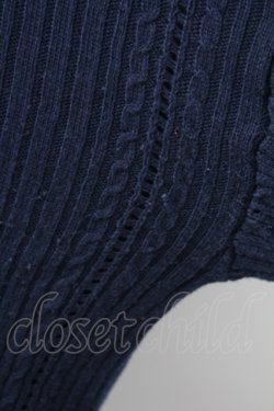 画像7: axes femme / 花刺繍ロングニットカーデ  ネイビー T-25-12-18-004-AX-TO-SA-ZT