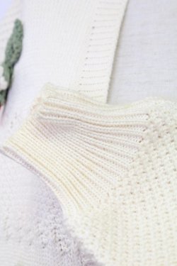 画像6: PINK HOUSE / 苺ニットモチーフ付きVネックカーディガン  アイボリー T-25-12-18-040-LO-TO-SA-ZT