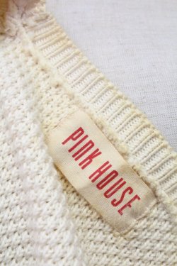 画像10: PINK HOUSE / 苺ニットモチーフ付きVネックカーディガン  アイボリー T-25-12-18-040-LO-TO-SA-ZT