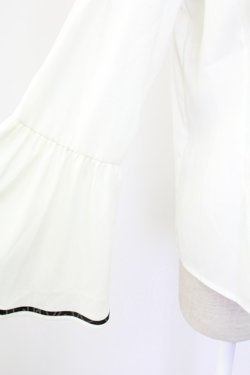 画像5: Amavel / ストライプリボン襟ブラウス  白Ｘ黒 T-25-12-18-008-CA-BL-SA-ZT