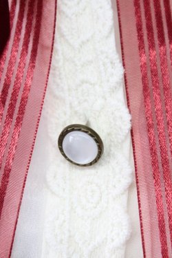 画像5: axes femme POETIQUE / ベロアリボンハイネック長袖ブラウス  アイボリーＸボルドー T-25-12-18-009-AX-JA-SA-ZT